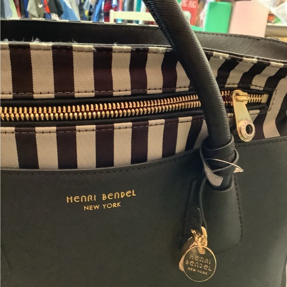 Henri Bendel Black and White Striped diaper bag - Picture 2 of 5